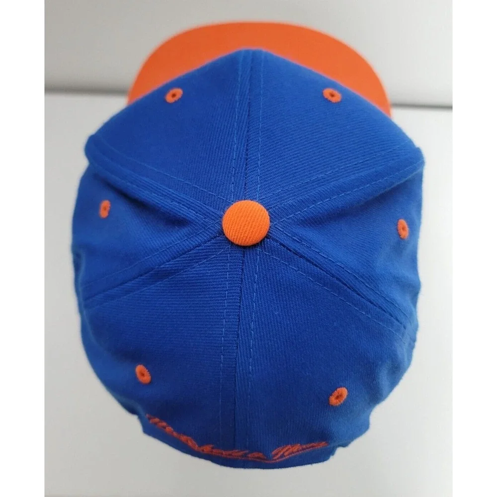 Denver Broncos Hat Cap Snap Back Blue Orange Mitchell & Ness NFL Team Logo Mens